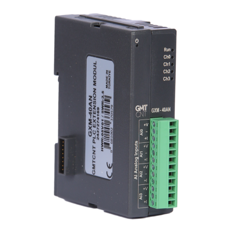 GXM-40AN 4 Kanal 0-10 VDC, 0-20 mA, 4-20 mA analog giriş (14 bit Çözünürlük)
